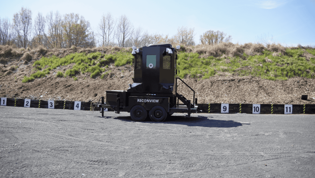 Reconview surveillance tower at gun range for ballistic testing