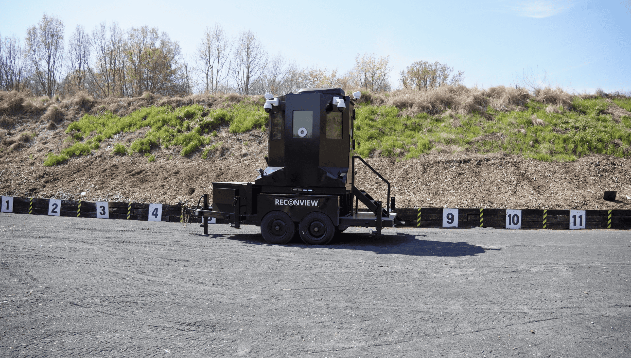 Reconview surveillance tower at gun range for ballistic testing